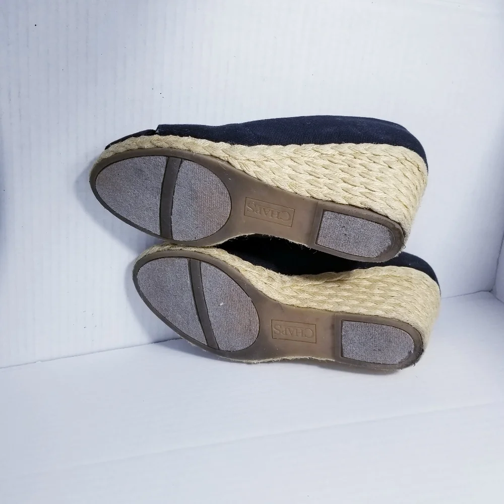 CHAPS OPEN TOE WEDGE ESTIMATED SIZE 6.5